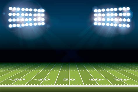 blank football field images with lights